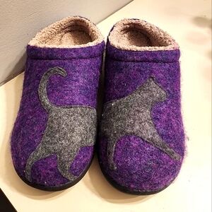 NWOT L.L. Bean Scuff Cat Wool Slippers